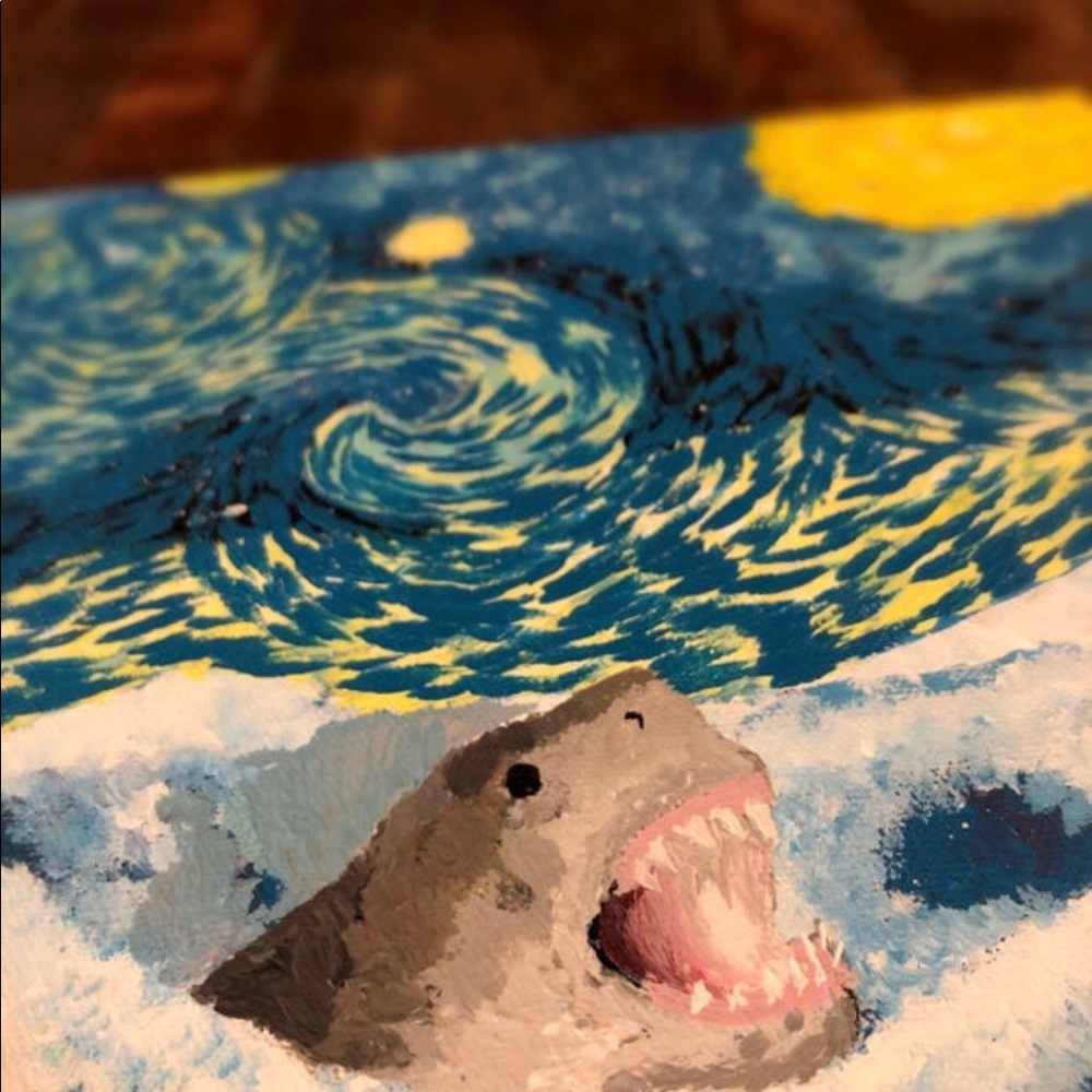 Painting of a shark ~shark in the night~ - Picture 2 of 5